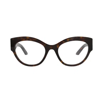 Pre-owned Alexander Mcqueen Cat Eye-frame Recycled Acetate Optical Frames 'havana/transparent' | Brown | Women
