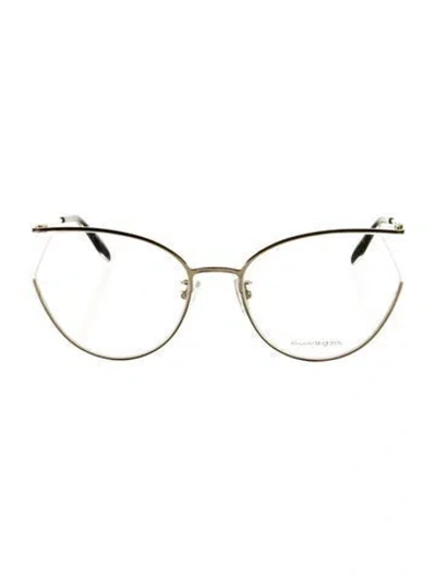 Pre-owned Alexander Mcqueen Cat-eye Eyeglasses In Black