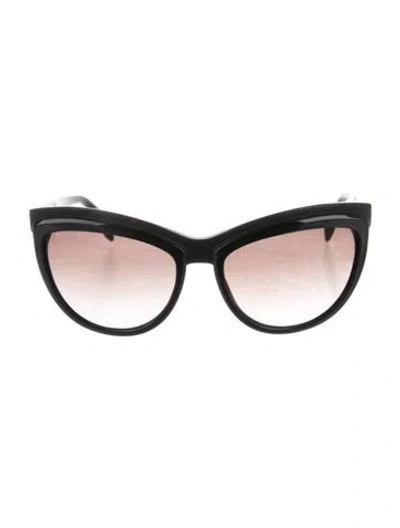 Pre-owned Alexander Mcqueen Cat-eye Gradient Sunglasses In Black