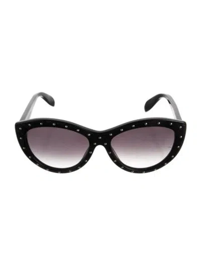 Pre-owned Alexander Mcqueen Cat-eye Gradient Sunglasses In Black