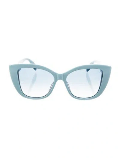 Pre-owned Alexander Mcqueen Cat-eye Gradient Sunglasses In Blue
