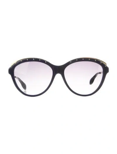 Pre-owned Alexander Mcqueen Cat-eye Gradient Sunglasses In Blue