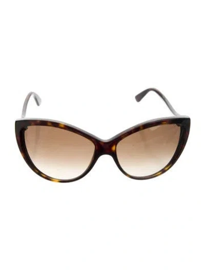 Pre-owned Alexander Mcqueen Cat-eye Gradient Sunglasses In Brown