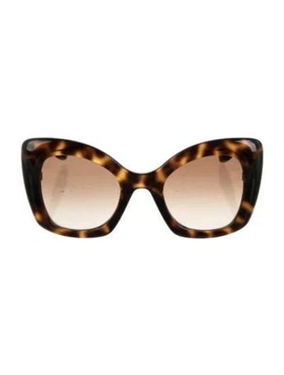 Pre-owned Alexander Mcqueen Cat-eye Gradient Sunglasses In Brown