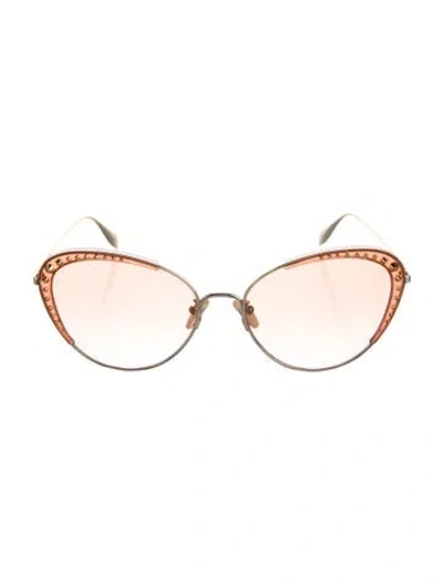 Pre-owned Alexander Mcqueen Cat-eye Gradient Sunglasses In Metallic