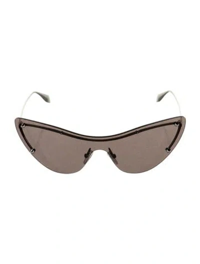 Pre-owned Alexander Mcqueen Cat-eye Mirrored Sunglasses W/ Tags In Silver