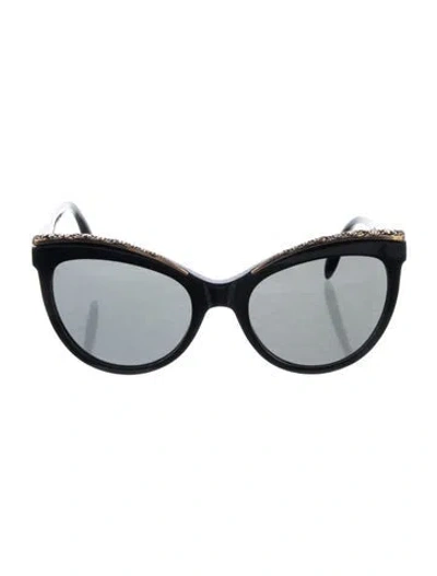 Pre-owned Alexander Mcqueen Cat-eye Tinted Sunglasses In Black
