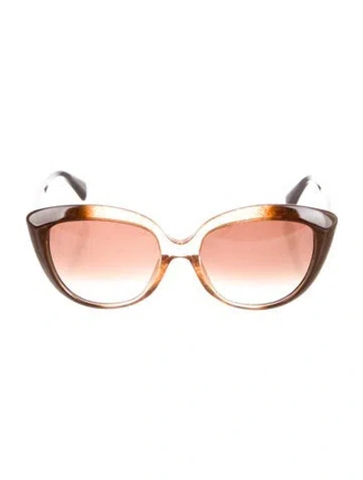 Pre-owned Alexander Mcqueen Cat-eye Tinted Sunglasses In Brown