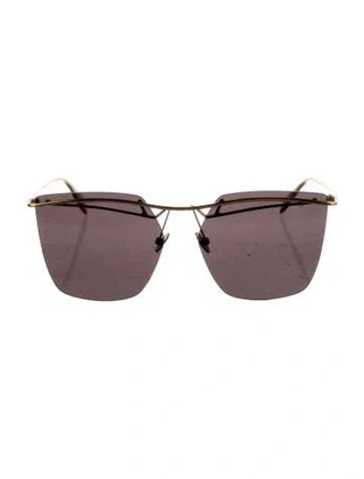Pre-owned Alexander Mcqueen Cat-eye Tinted Sunglasses In Gold