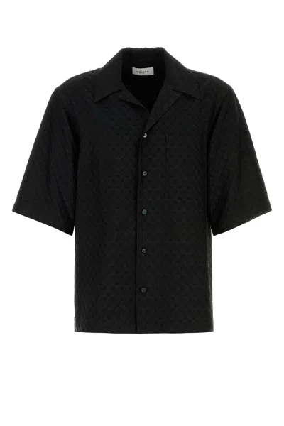 ALEXANDER MCQUEEN ALEXANDER MCQUEEN BLACK VISCOSE BLEND SHIRT