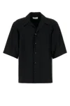 Alexander Mcqueen Viscose Shirt With Subtle Skull Pattern In Blackblack