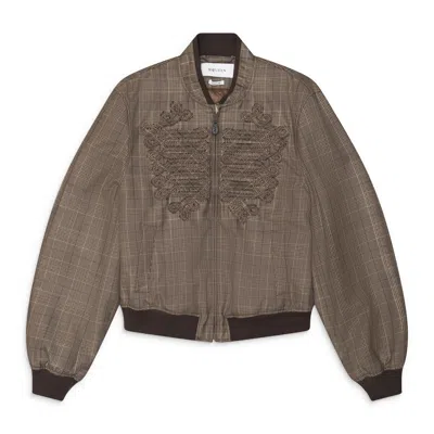 Alexander Mcqueen Ceremonial Jacket Taupe/brown