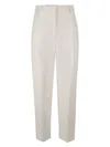 Alexander Mcqueen Tailored High-waist Trousers With Silhouette In Optical White