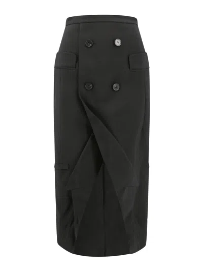 ALEXANDER MCQUEEN CERTIFIED WOOL UPSIDE-DOWN SKIRT