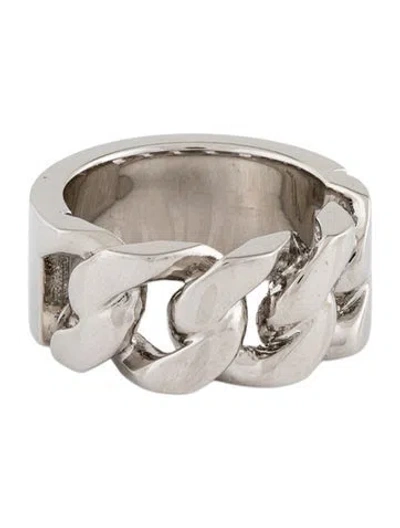 Pre-owned Alexander Mcqueen Chain Band Ring In Multi