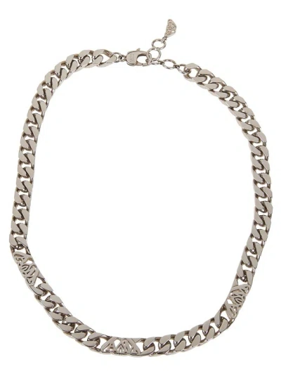 Alexander Mcqueen Chain Choker With Antique Silver Finish