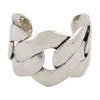 Alexander Mcqueen Chain Cuff Earring In Silver Coated Brass In Gray