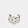 Alexander Mcqueen Chain Cuff Earring In Silver Coated Brass In Silver