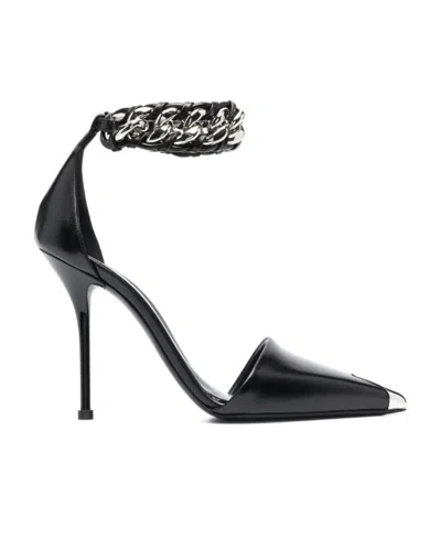 ALEXANDER MCQUEEN ALEXANDER MCQUEEN POINTED TOE CHAIN-LINK PUMPS