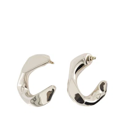 Alexander Mcqueen Chain Hoop Earrings - Brass - Silver