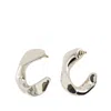 Alexander Mcqueen Women's Chain Hoop Earrings In Silver
