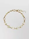 Alexander Mcqueen Chain Link Bracelet Crystal Accents