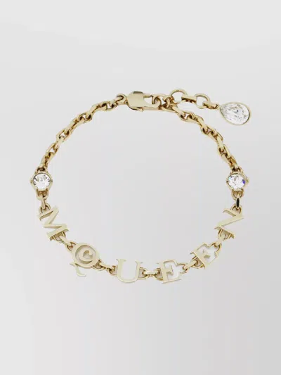 Alexander Mcqueen Chain Link Bracelet Crystal Accents