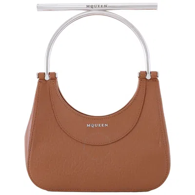 Alexander Mcqueen Chain-link Crossbody Bag In Silver Tone