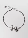 Alexander Mcqueen Chain Link Rose Bracelet With Adjustable Length