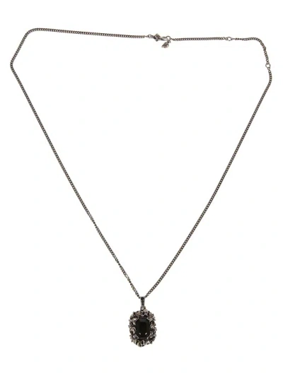 Alexander Mcqueen Chain Necklace With Antique Silver Finish