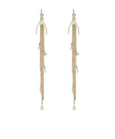 Alexander Mcqueen Chain Pendant Earrings In Gold