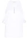 Alexander Mcqueen Alexander Mc Queen Ribbed Top In 9000 - Opticalwhite