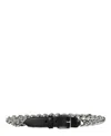 Alexander Mcqueen Chain-trimmed Leather Belt