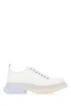 Alexander Mcqueen White Canvas Tread Slick Sneakers