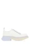 Alexander Mcqueen White Canvas Tread Slick Sneakers