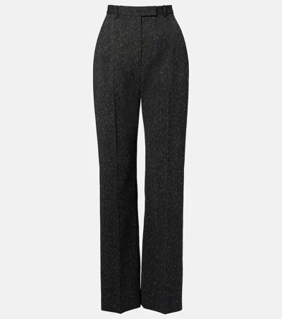 Alexander Mcqueen Chalk Stripe Straight Pants In Gray