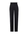 Alexander Mcqueen Chalk Stripe Wool Trousers In Black