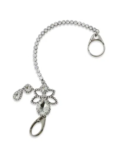 Alexander Mcqueen Chandelier Crystal Chain In Silver