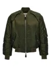 Alexander Mcqueen Alexander Mc Queen Convertible Khaki Nylon Bomber Jacket In Verde
