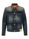 Alexander Mcqueen Trucker Jacket In Blue