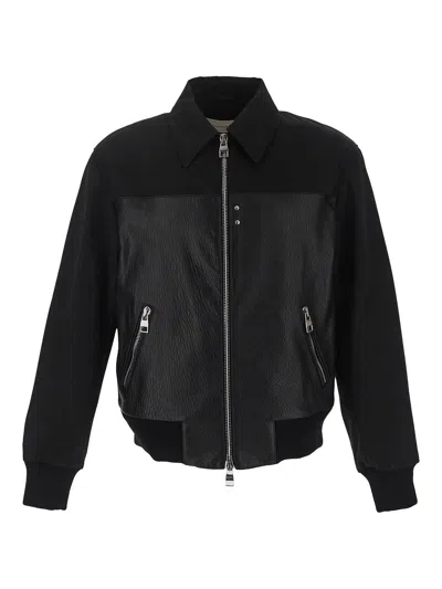 ALEXANDER MCQUEEN LEATHER BOMBER JACKET