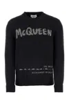 Alexander Mcqueen Pullover Girocollo Mcqueen Graffiti In Grey