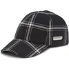 Alexander Mcqueen Check Logo Plate Baseball Cap In Black/ivory