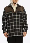 Alexander Mcqueen Men Embroidered Cotton Shirt In Brown