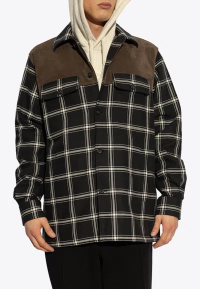 ALEXANDER MCQUEEN CHECK-PATTERN LONG-SLEEVED SHIRT