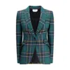 Alexander Mcqueen Single-breasted Wool Tartan Jacket With Peak Lapels
