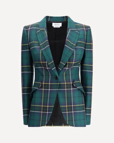 ALEXANDER MCQUEEN CHECK PATTERNED BLAZER