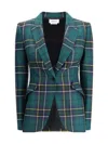 Alexander Mcqueen Single-breasted Wool Tartan Jacket With Peak Lapels In Multi