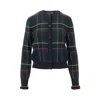 Alexander Mcqueen Mcqueen Check Wool Cardigan In Green