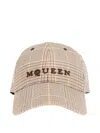 Alexander Mcqueen Checked Baseball Cap In Neutral